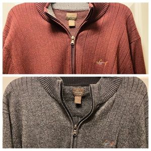 2 GREG NORMAN 1/4 Zip Sweaters Mens Size XL